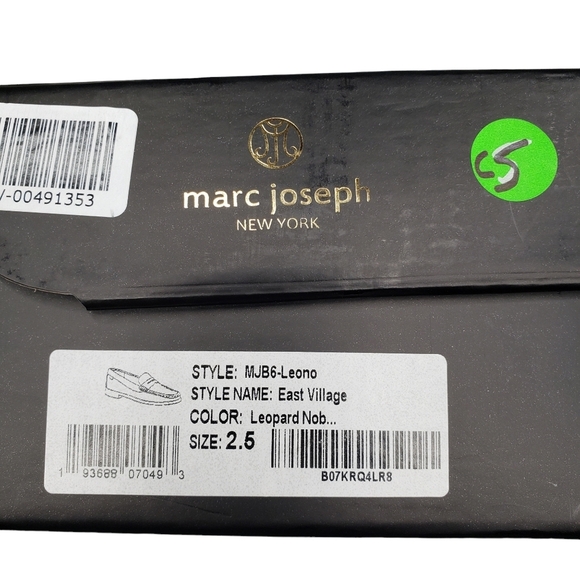 Marc Joseph | NIB East Village Leopard Nobuck Classic Leather Loafers Girl 2.5 - Picture 3 of 16